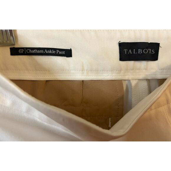 Talbots Chatham Slim Ankle Pants - Gypsum - Petite 6 - Picture 4 of 8